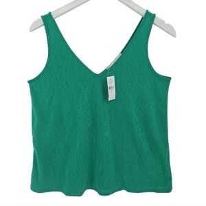 LOFT Deep V Neck Tank NWT Size Medium in Green